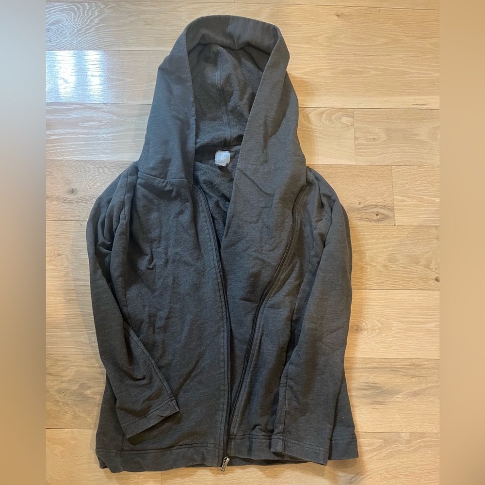 Charcoal Gray Zip Up with Hood